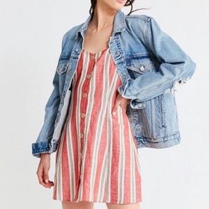 UO Button-Down Strappy Back Linen Dress (NEW)